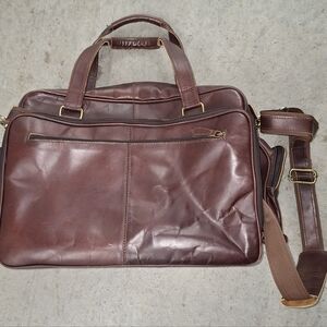 Brown Leather Men's Messenger Bag